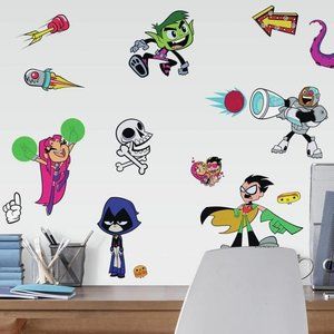 Teen Titans Go Peel Stick Wall Decals Robin Cyborg Stickers Kids Room Decor Art